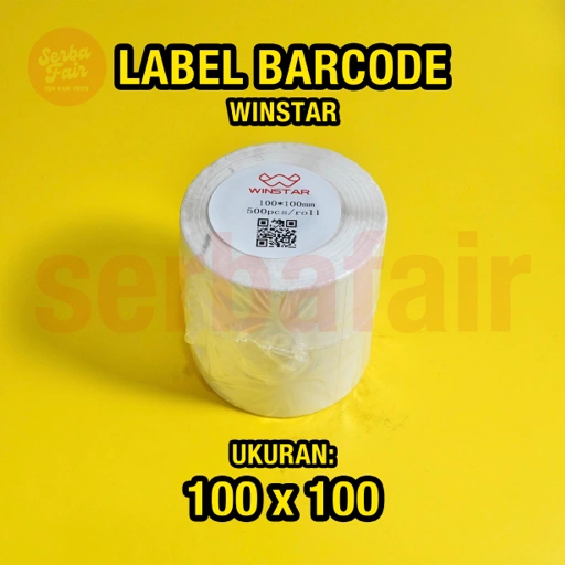 Image of Label Barcode 100 x 100 / Kertas Sticker Thermal Resi 100x100MM WINSTAR ISI 500 PREMIUM SPEC