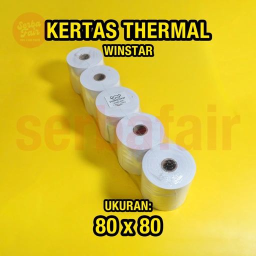 Image of Kertas Thermal Struk Kasir 80 x 80 WINSTAR / Print Register / MURAH isi BANYAK / TERMURAH