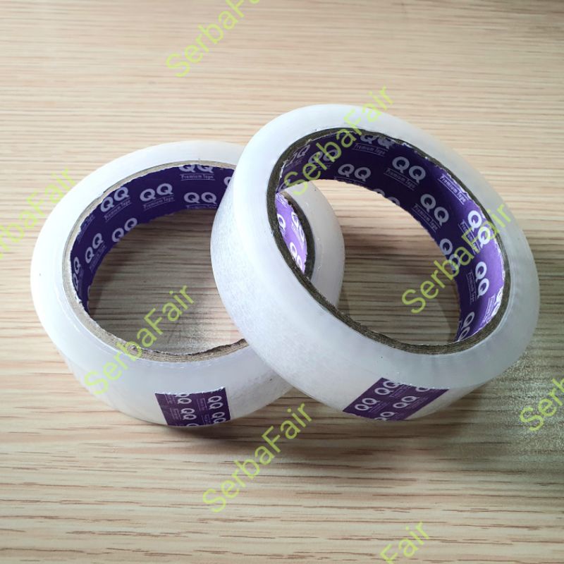 Lakban QQ Premium Tape 24mm 1inch 72Yard Solasi Murah Ekonomis