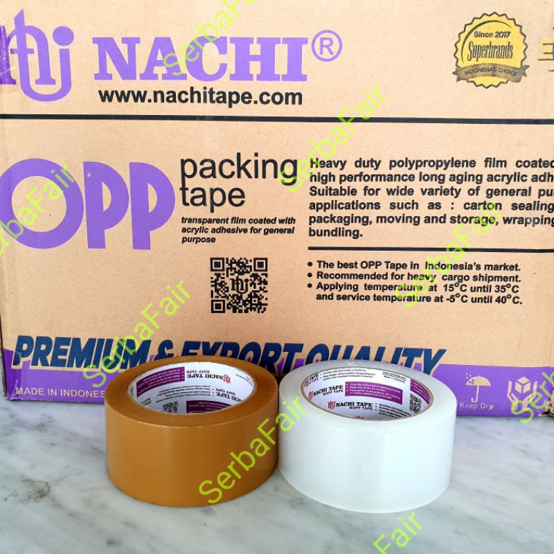 Lakban bening / coklat Nachi 2 inch 100 yard kualitas terbaik ORI Core Ungu