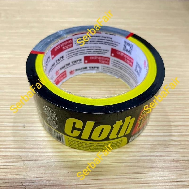 Lakban Kain Hitam Nachi 2 Inch x 12 meter / Cloth Tape 46mm x 12 mtr