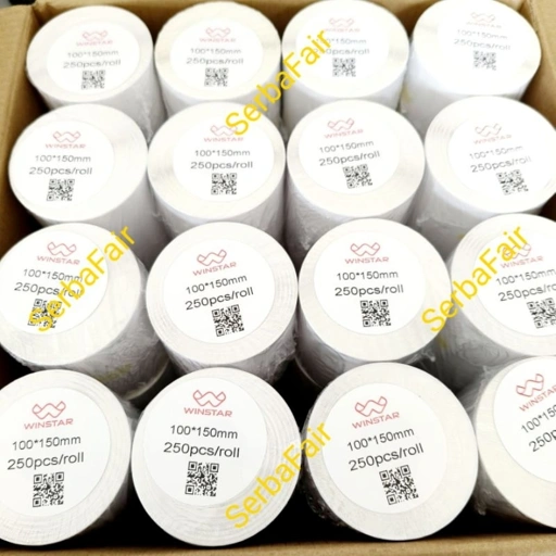 Image of Label Barcode 100 x 150 Kertas Sticker Thermal Resi 100x150MM ISI 250 / WINSTAR ISI 250