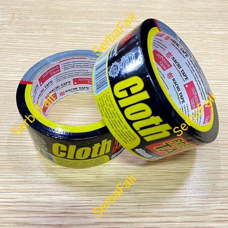 Lakban Kain Hitam Nachi 2 Inch x 12 meter / Cloth Tape 46mm x 12 mtr