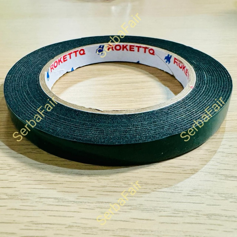 Double Foam Tape ROKETT 1/2 Inch (12mm) x 5 Meter Double Tape Busa TOP TERMURAH