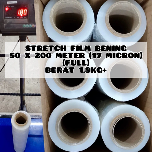 Image of Plastic Wrap Stretch Film / Wrapping 50CM x 200M 17Mic JAMIN FULL TERMURAH