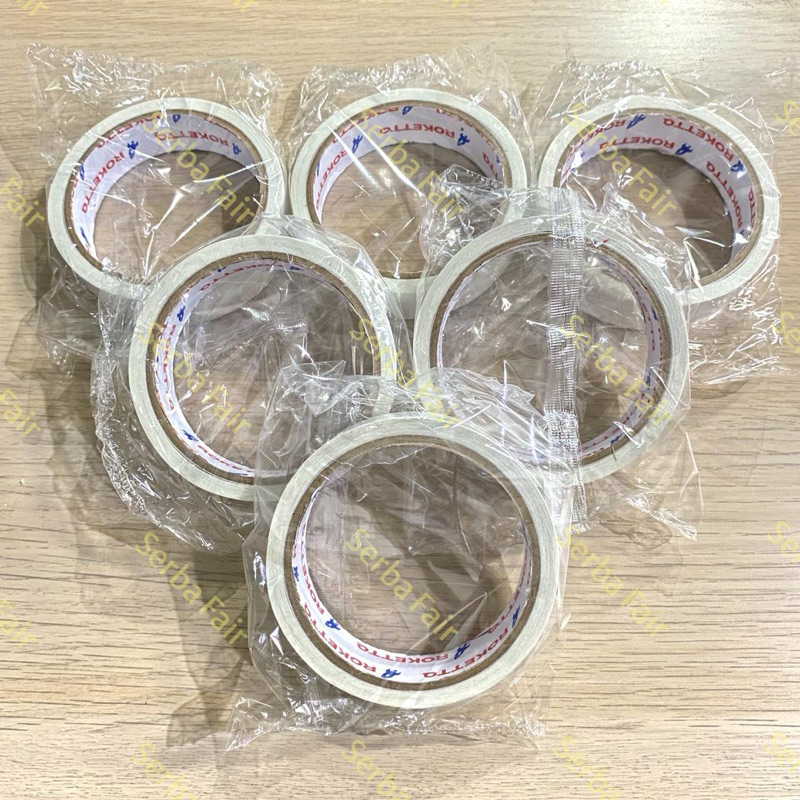 Double Tape Rokett 1 Inch (24mm) x 10 Yards TOP TERMURAH