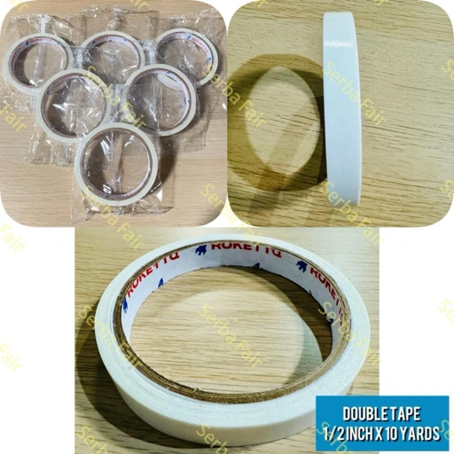 Image of Double Tape ROKETT 1/2 Inch (12mm) x 10 Yards TOP TERMURAH
