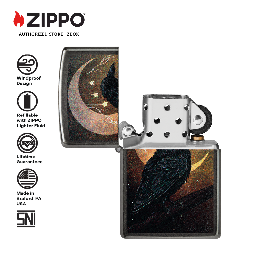 47135 - ZIPPO Raven Moon Design
