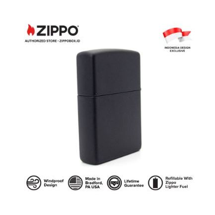 218-114717 ZIPPO RI HUT 79 Matte Black with Color Image