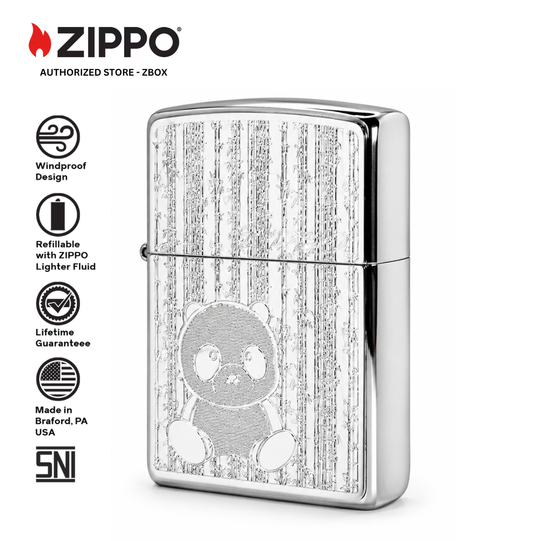 ZA-4-61a – ZIPPO Panda Bamboo Design