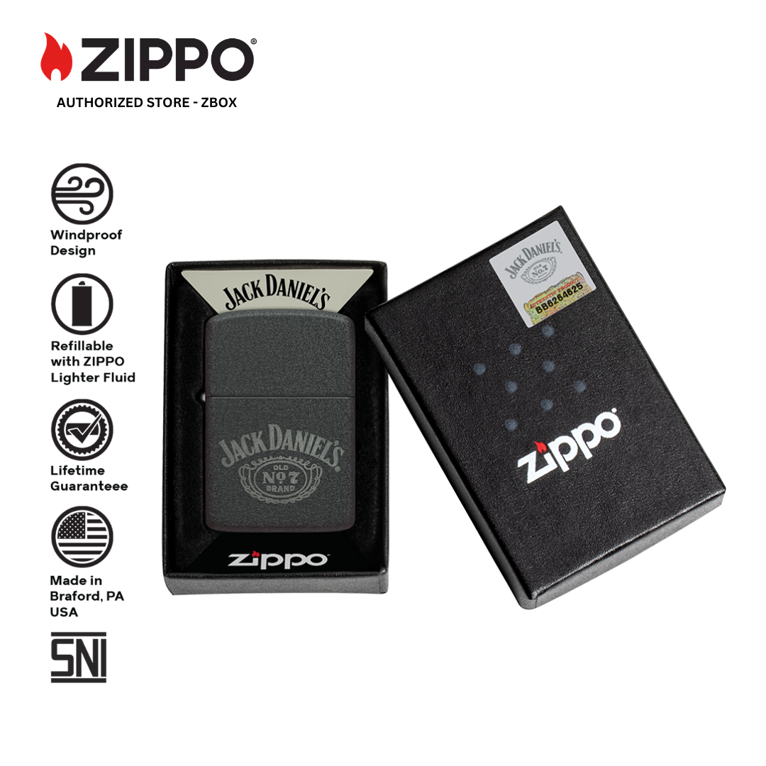 46796 - ZIPPO JD No. 7 Design 1941 Replica Black Crackle