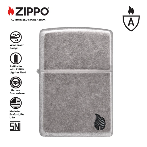 Image of 46399 - ZIPPO Armor Antique Silver Deep Carve