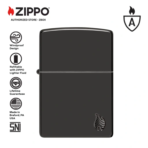 Image of 46402 - ZIPPO Armor High Polish Black Deep Carve