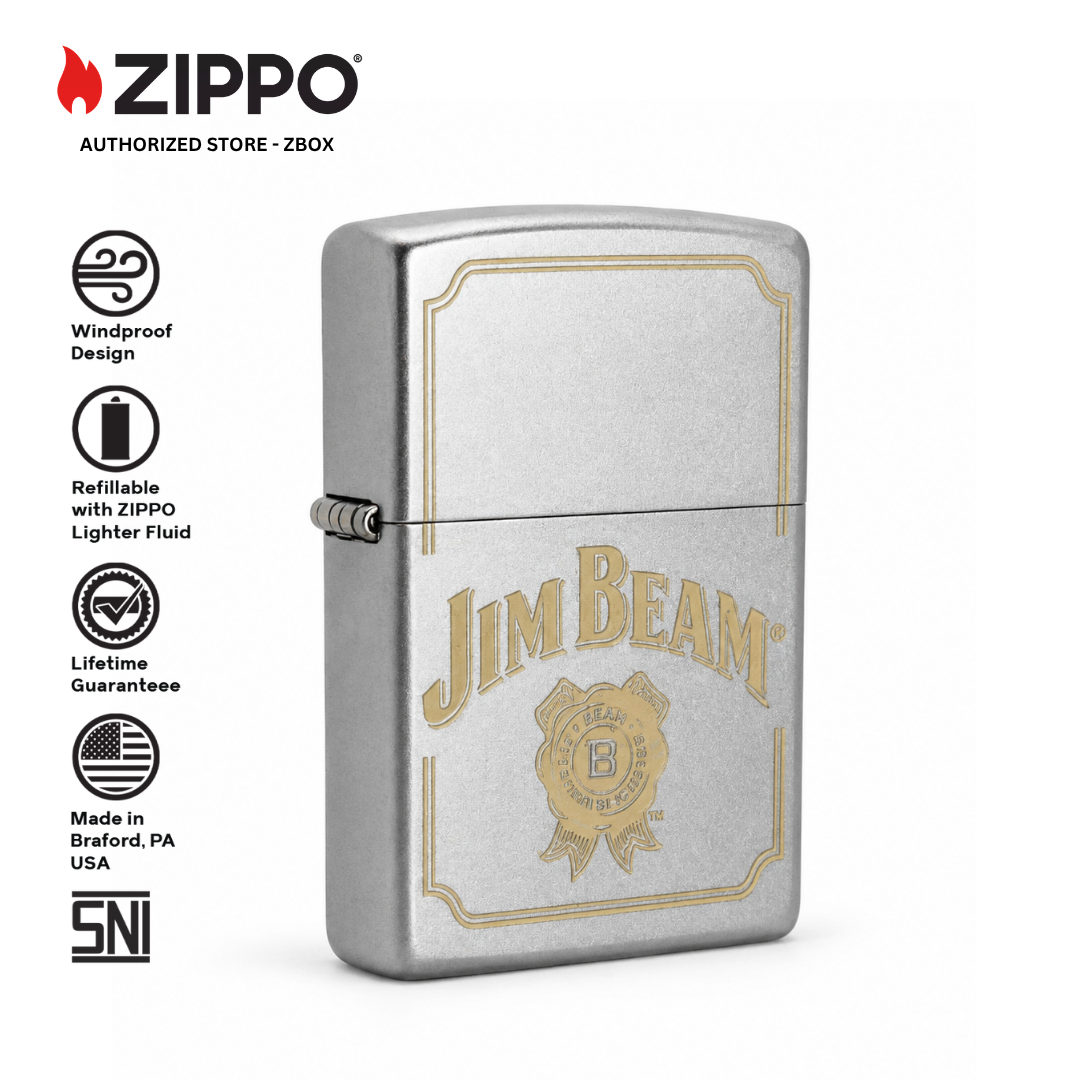 47411-ZIPPO JB Satin Chrome, Laser Engraved