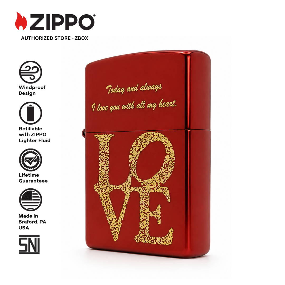 ZA-3-37a-love arabesque  red GD inlay
