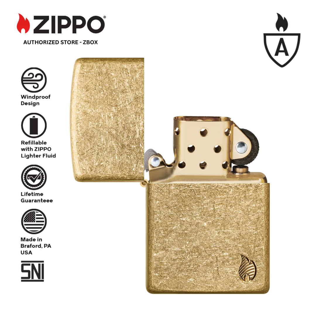 46398 - ZIPPO Armor Tumbled Brass Design