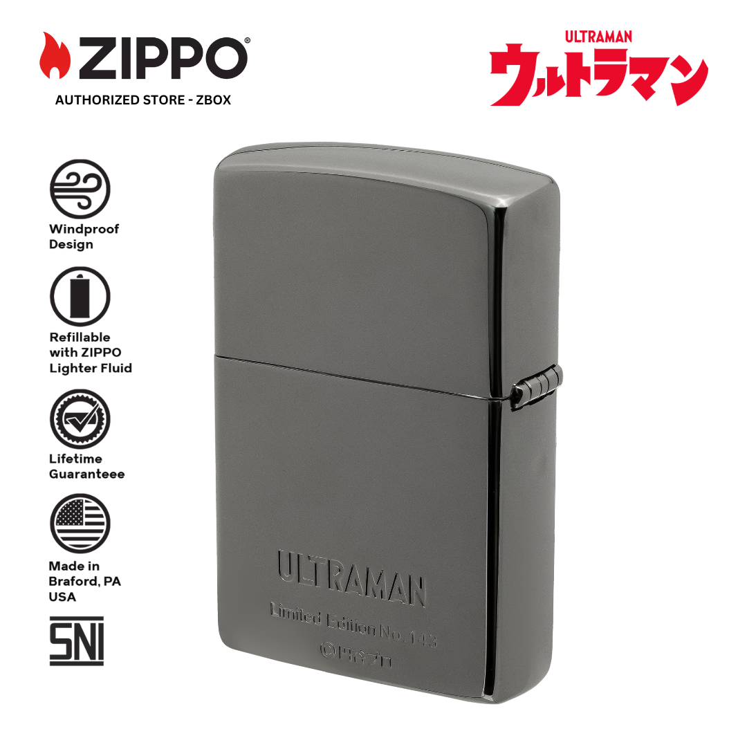ZIPPO Original CZA-2-46 Ultraman Tiga Black Limited Edition - Korek Api Windproof USA