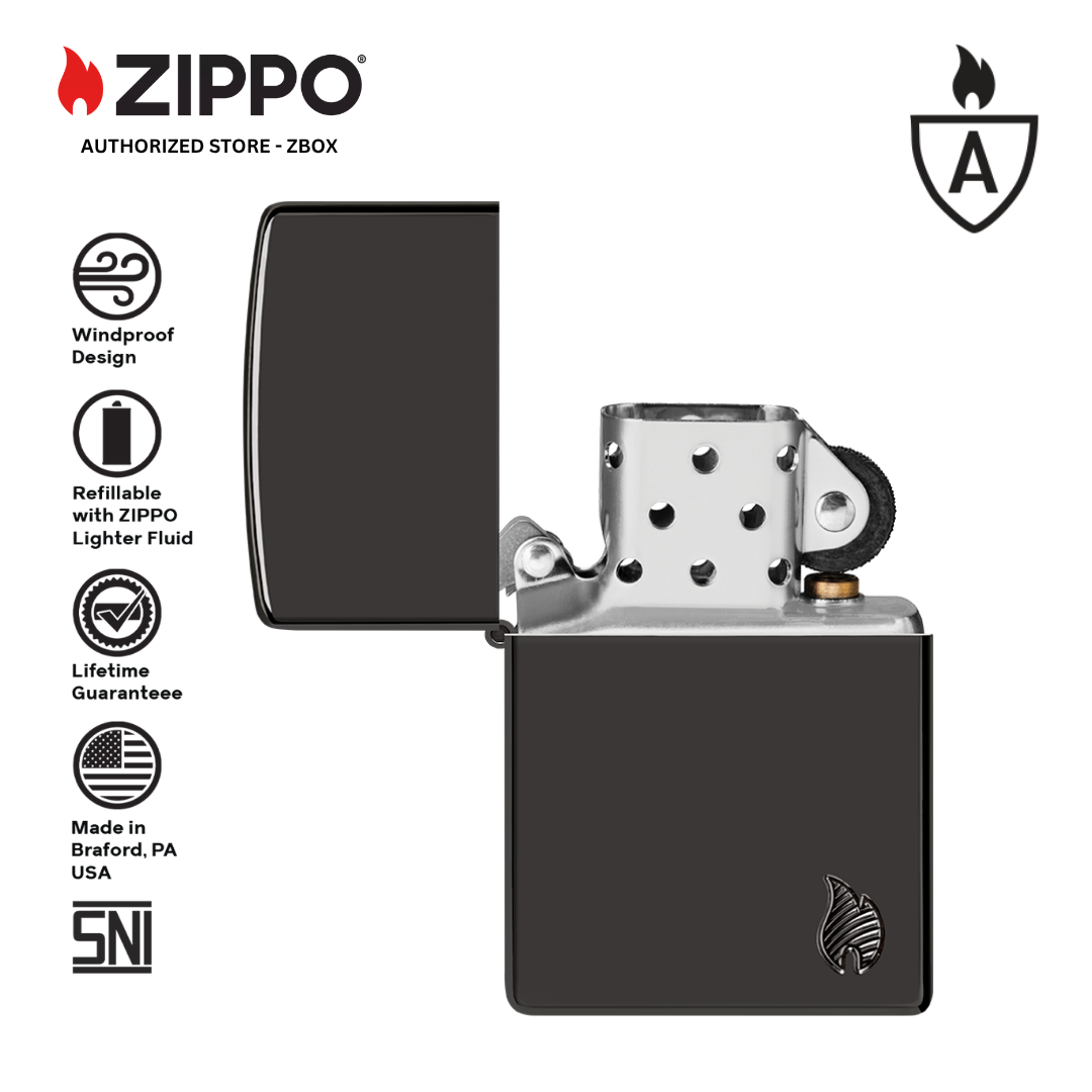 46402 - ZIPPO Armor High Polish Black Deep Carve