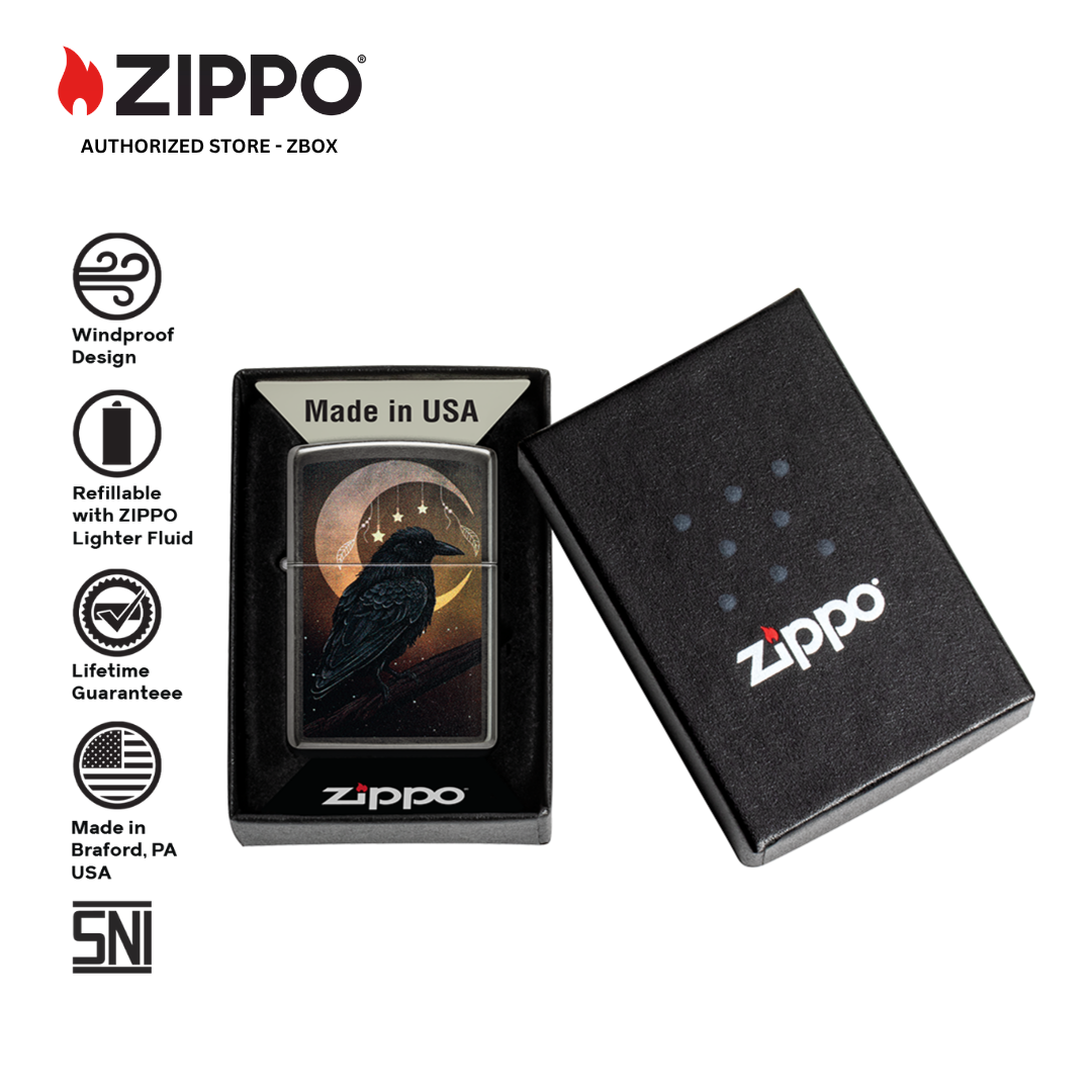 47135 - ZIPPO Raven Moon Design