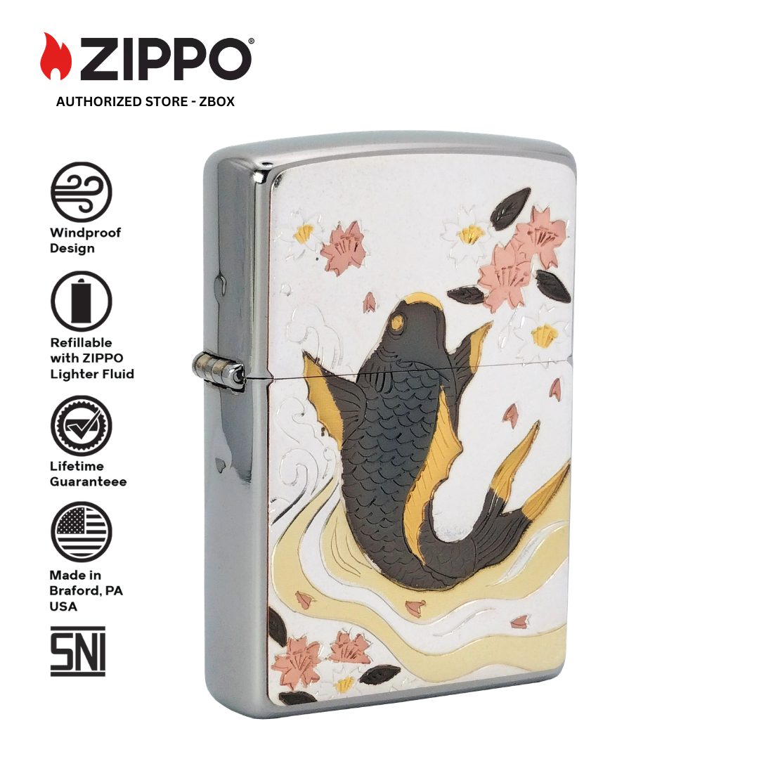 ZA-5-26i - ZIPPO Japanese Traditional Design KOI