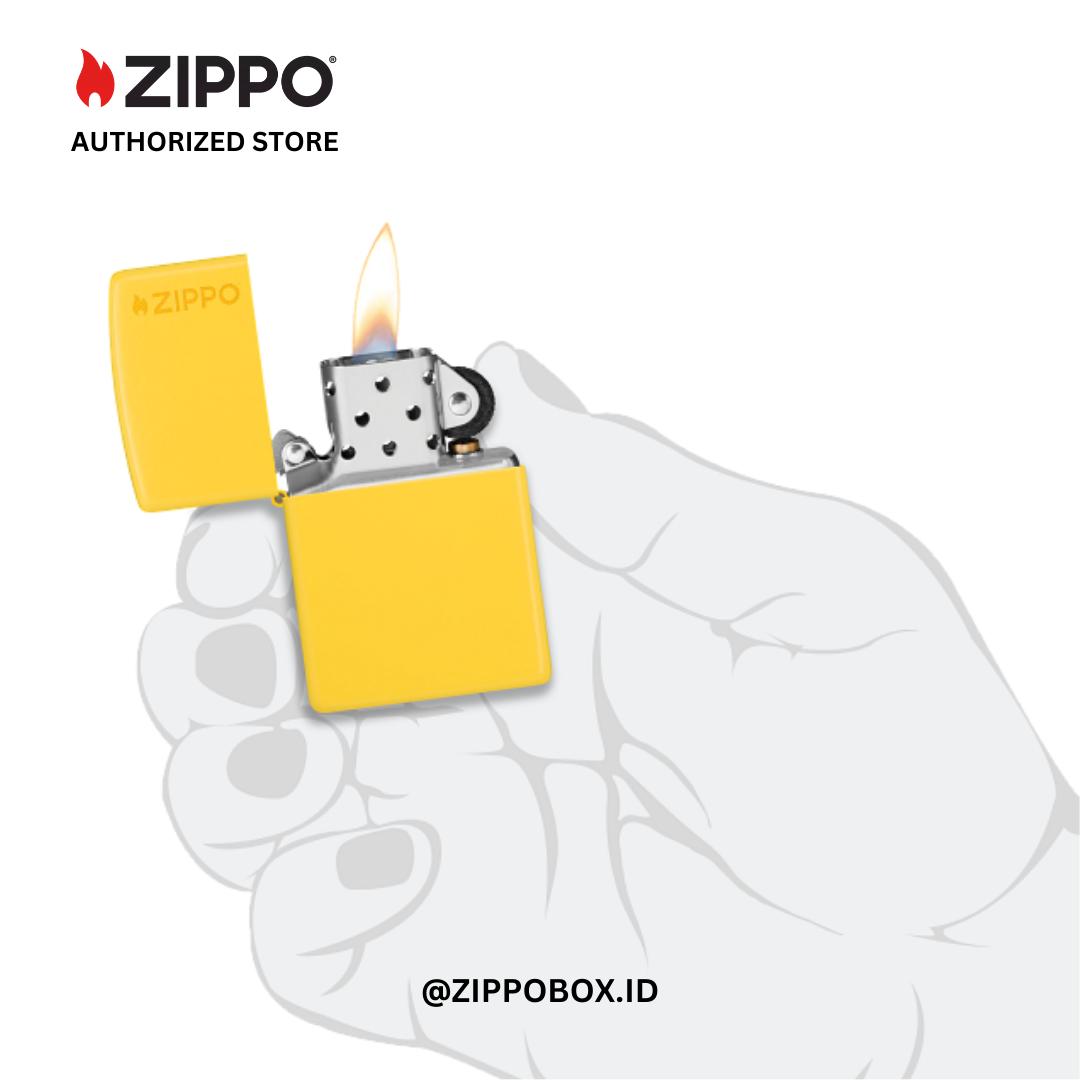 ZIPPO Original 46019ZL Sunflower Yellow with Zippo Logo - Korek Api Windproof USA