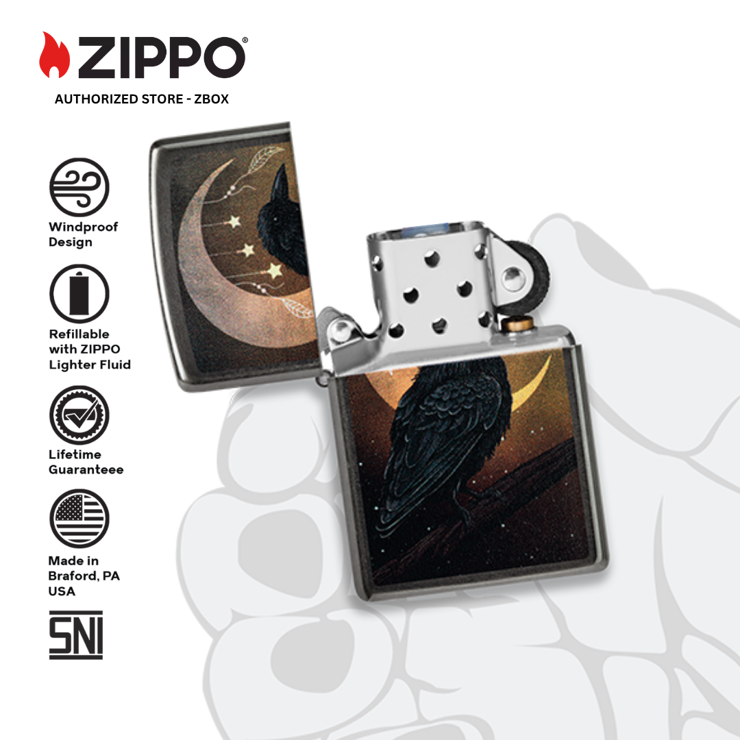 47135 - ZIPPO Raven Moon Design
