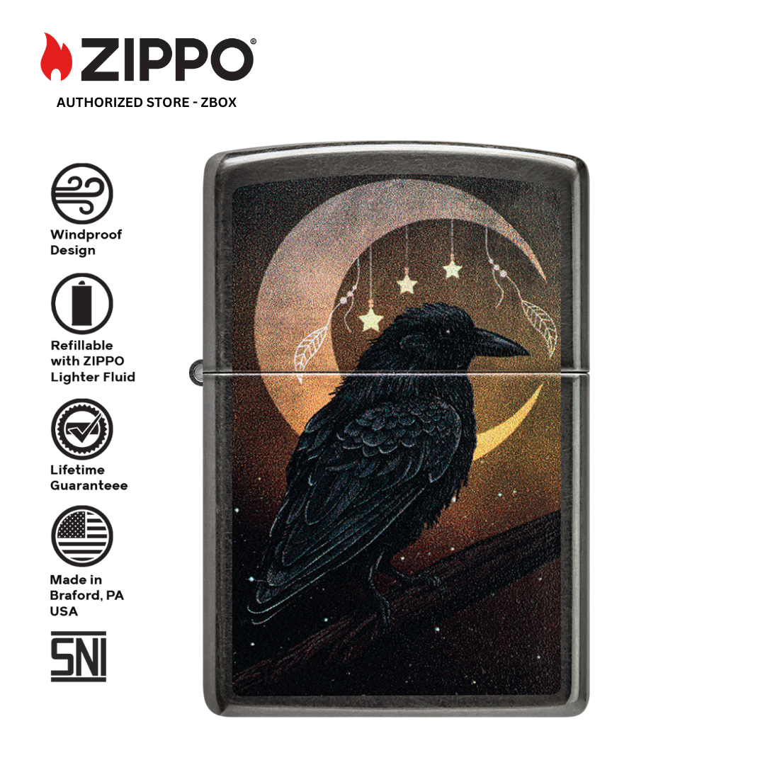 47135 - ZIPPO Raven Moon Design