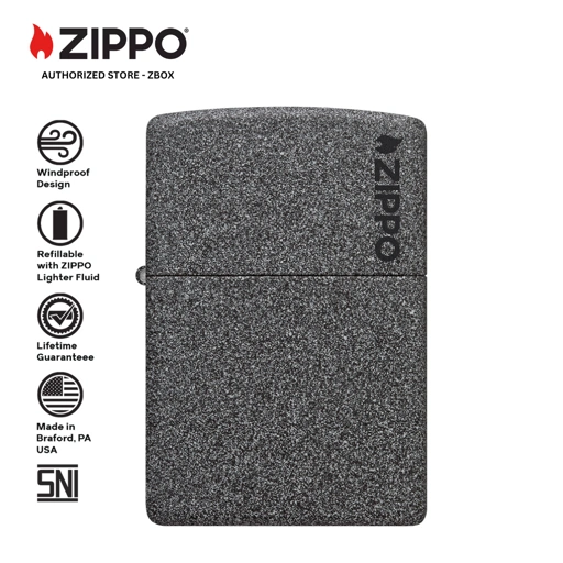 Image of 211ZL - ZIPPO® Iron Stone with Zippo Logo
