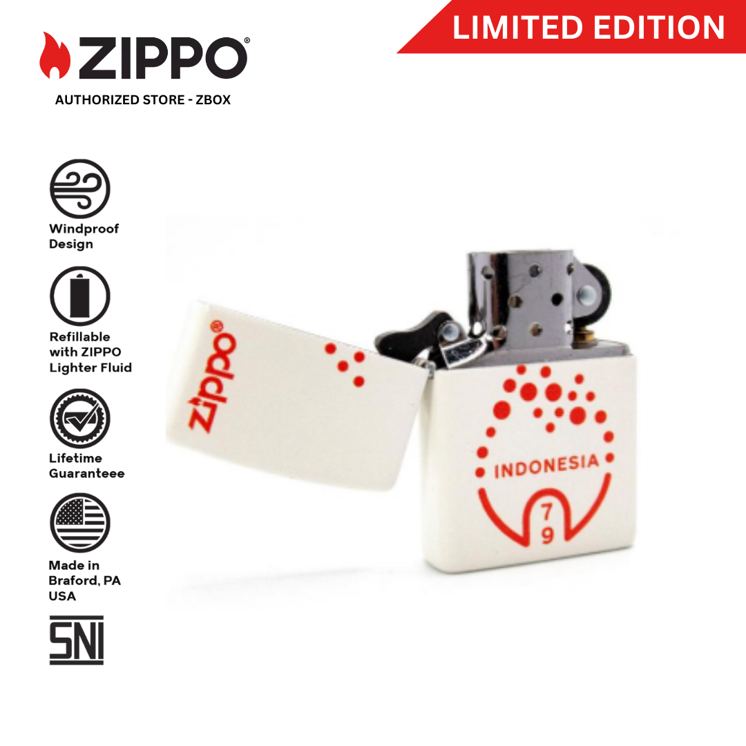 214-114719 - ZIPPO® RI HUT 79 Matte White with Colour Image