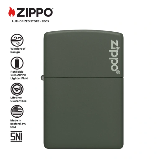 Image of 221ZL - ZIPPO®  Green Matte with Zippo Logo