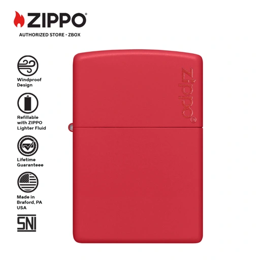 Image of 233ZL - ZIPPO®  Red Matte with Zippo Logo