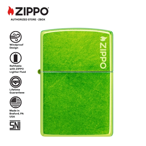 Image of ZIPPO®  Lurid Green with Zippo Logo