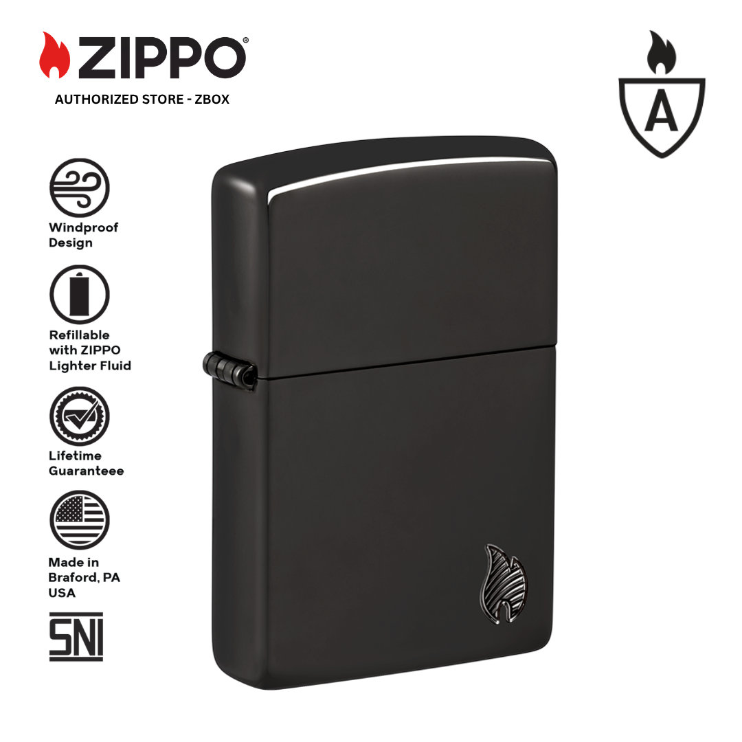 46402 - ZIPPO Armor High Polish Black Deep Carve