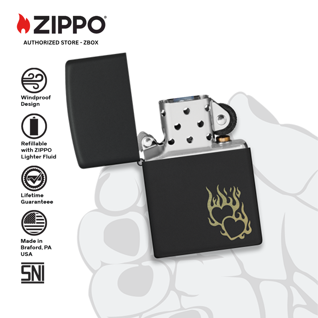 46004 – ZIPPO Fire Heart Design