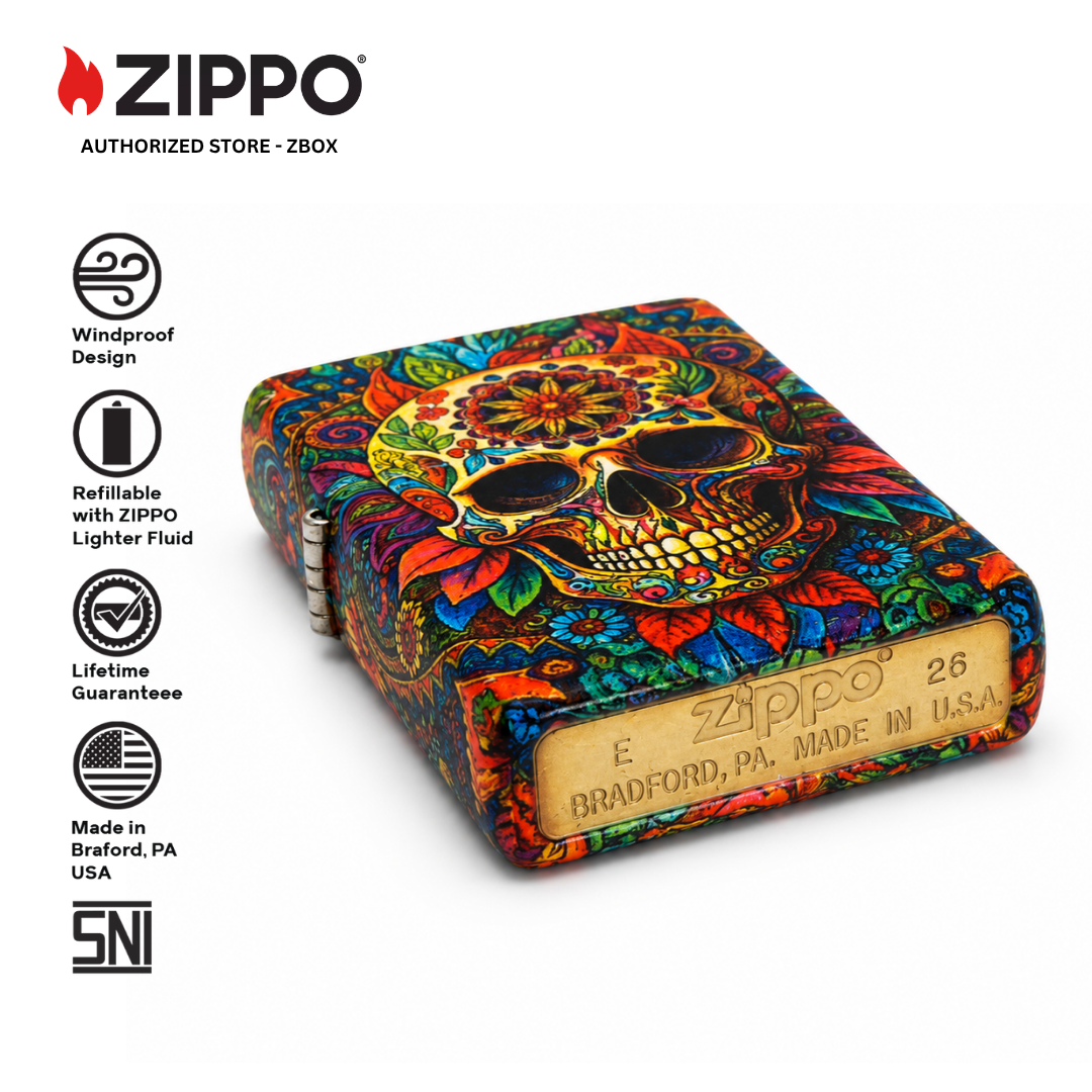 47263-ZIPPO Colouful Skull, 504 Fusion