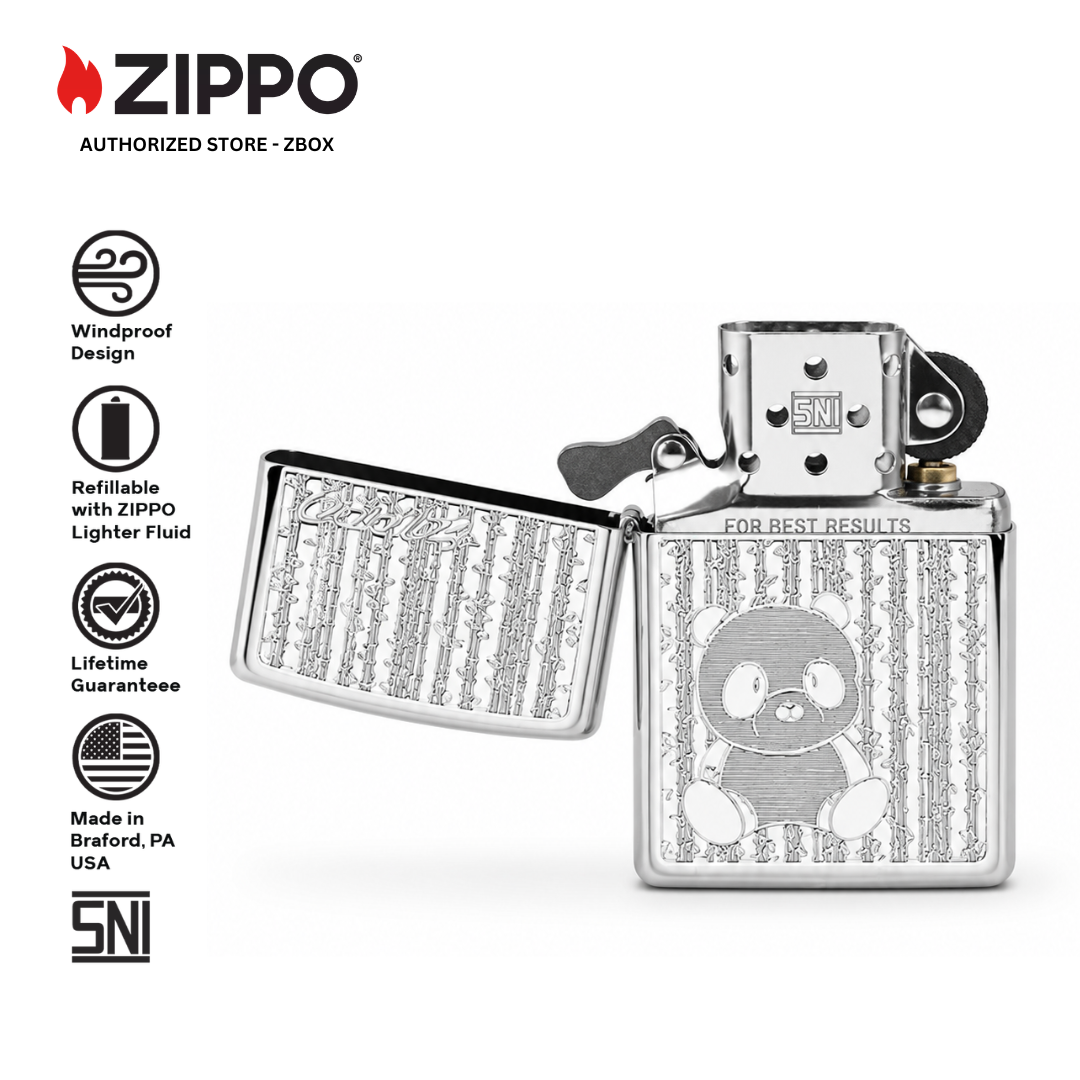 ZA-4-61a – ZIPPO Panda Bamboo Design