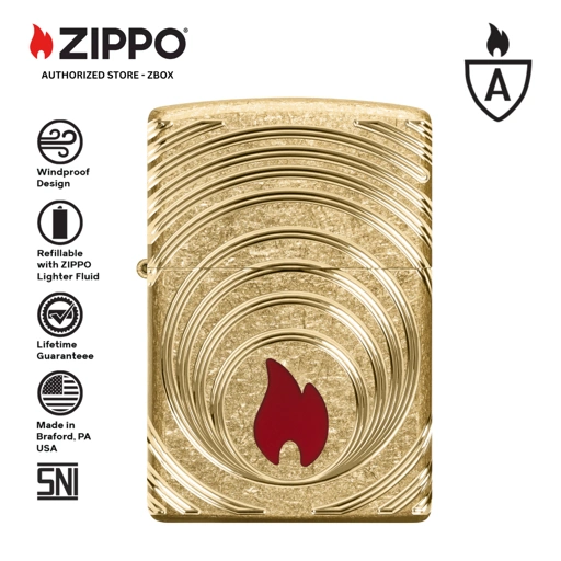 Image of Zippo 2026 Collectible of the Year Asia – GENERATIONS Armor® Tumbled Brass