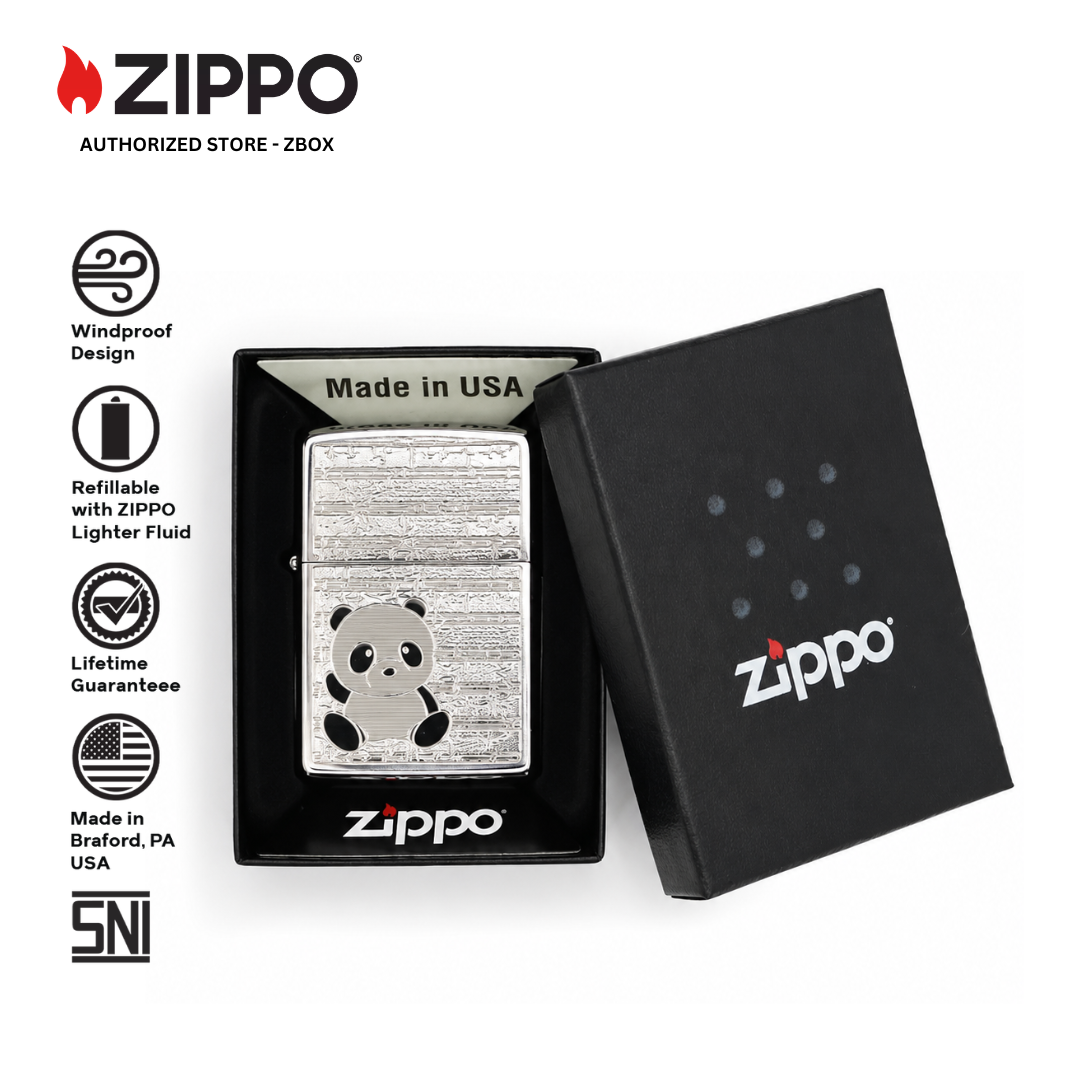 ZA-4-61a – ZIPPO Panda Bamboo Design