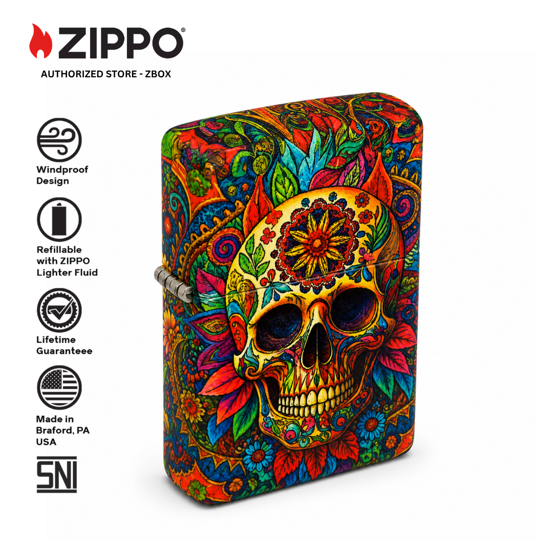 47263-ZIPPO Colouful Skull, 504 Fusion