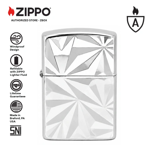 Image of ZA-5-33b – ZIPPO Geometric Chrome Design