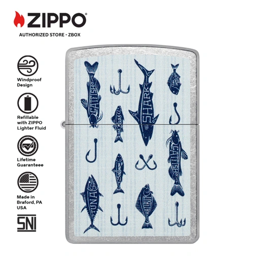 Image of ZIPPO® Classic Street Chrome with Colour Image - Off the Hook Design