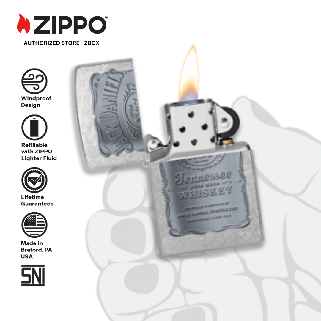 48284 - ZIPPO® Jack Daniels® - Street Chrome with Color Image