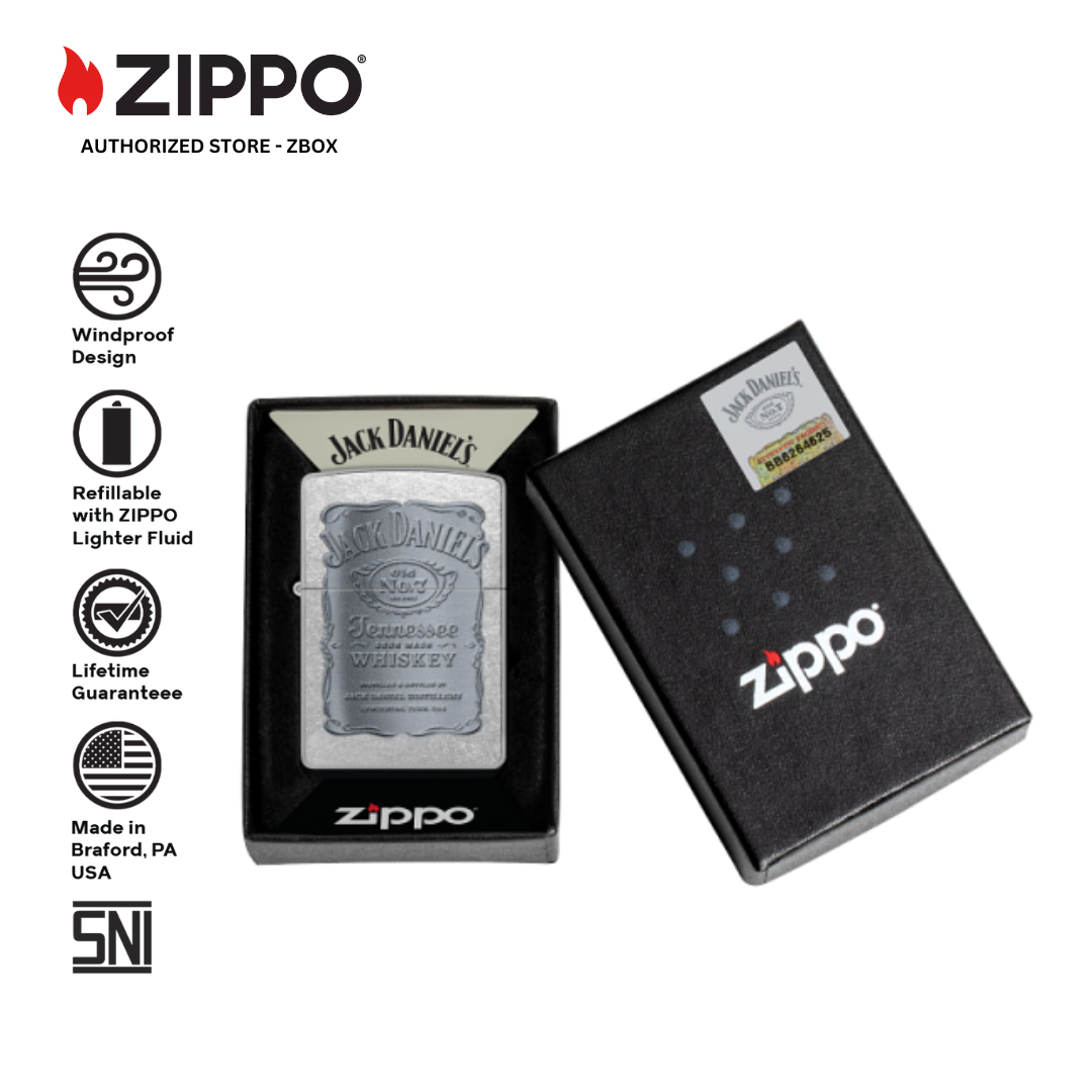 48284 - ZIPPO® Jack Daniels® - Street Chrome with Color Image