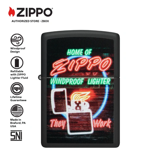 Image of 48455 - ZIPPO® Neo Design - Black Matte with Colour Image