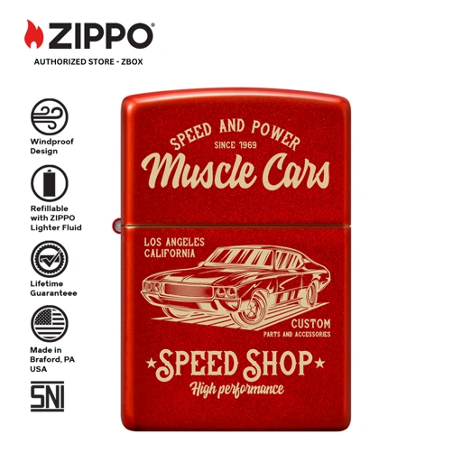 Image of 48523 - ZIPPO® Muscle Car - Metallic Red with Laser Image