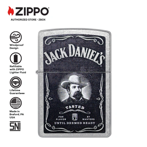 48748 - ZIPPO® Jack Daniel's® Portrait - Street Chrome with Color Image
