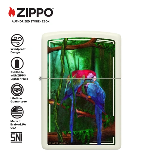 Image of 48972 - ZIPPO® Carol Cavalaris Jewels of the Jungle  - Glow-in-the-Dark Green 