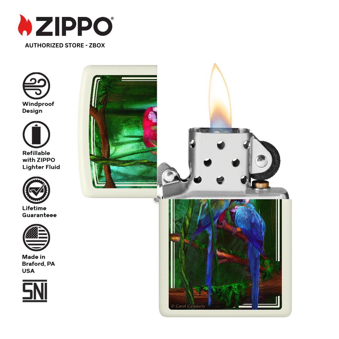 48972 - ZIPPO® Carol Cavalaris Jewels of the Jungle - Glow-in-the-Dark Green