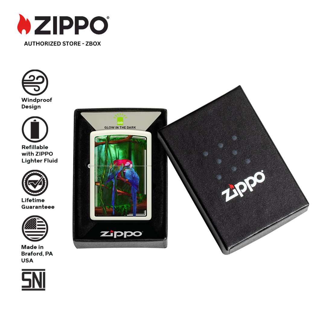 48972 - ZIPPO® Carol Cavalaris Jewels of the Jungle - Glow-in-the-Dark Green