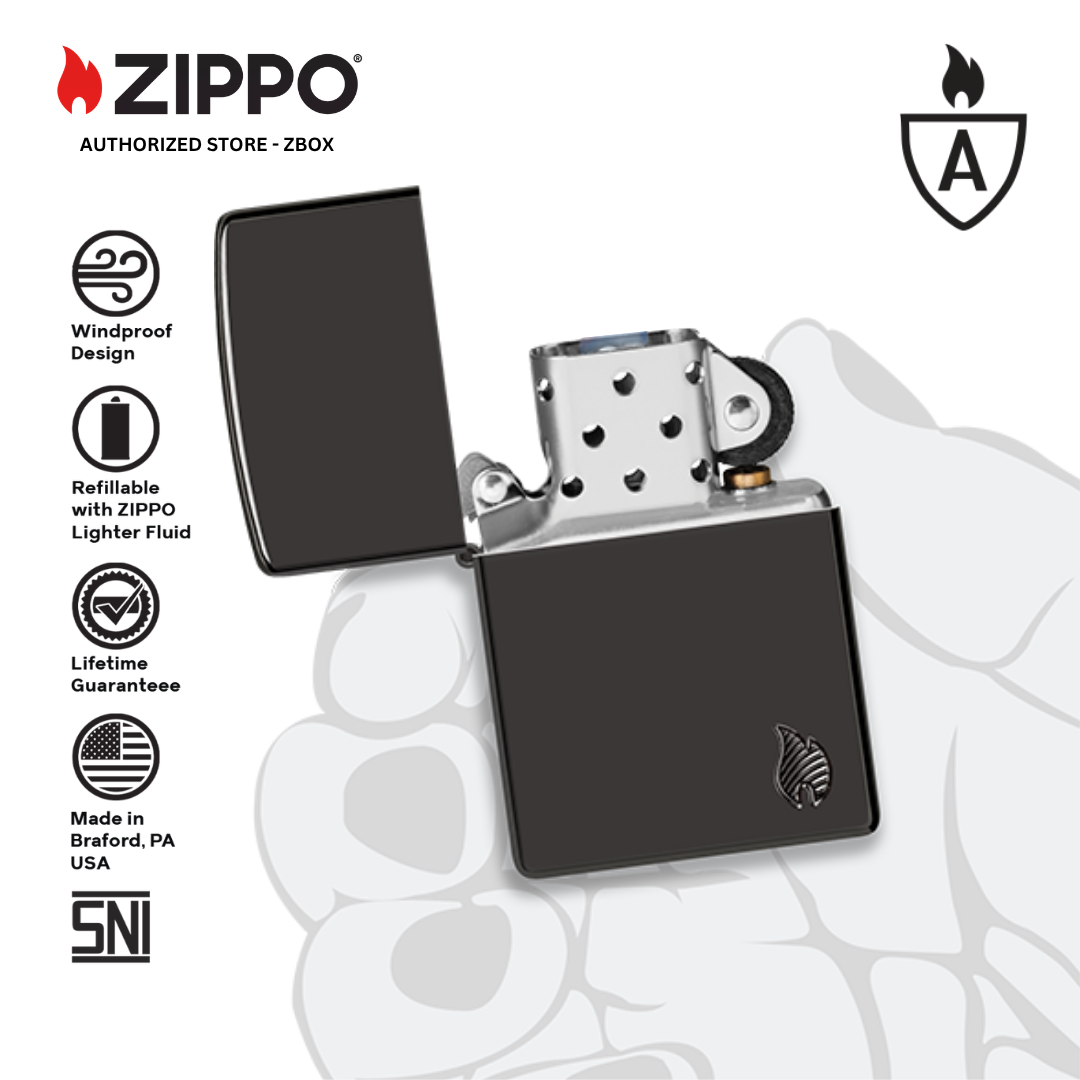 46402 - ZIPPO Armor High Polish Black Deep Carve